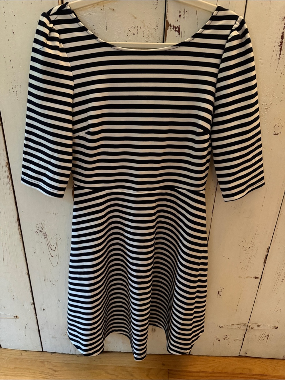 Pixley Navy & White Striped Fit & Flare Dress